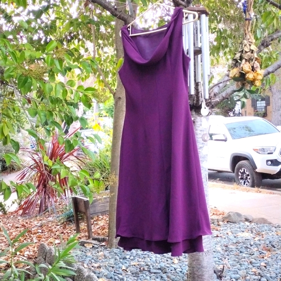 Evan Picone Burgundy Women's Dress Draper's in the Back of Nape Size 12 - Picture 1 of 3